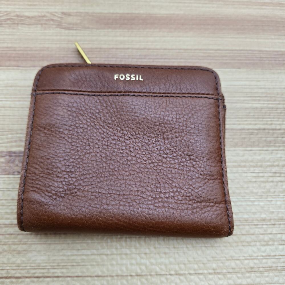 Fossil Brown Leather Wallet Billfold
